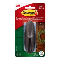 Command Outdoor Hook 17083BZ-AWES Large Metallic Bronze